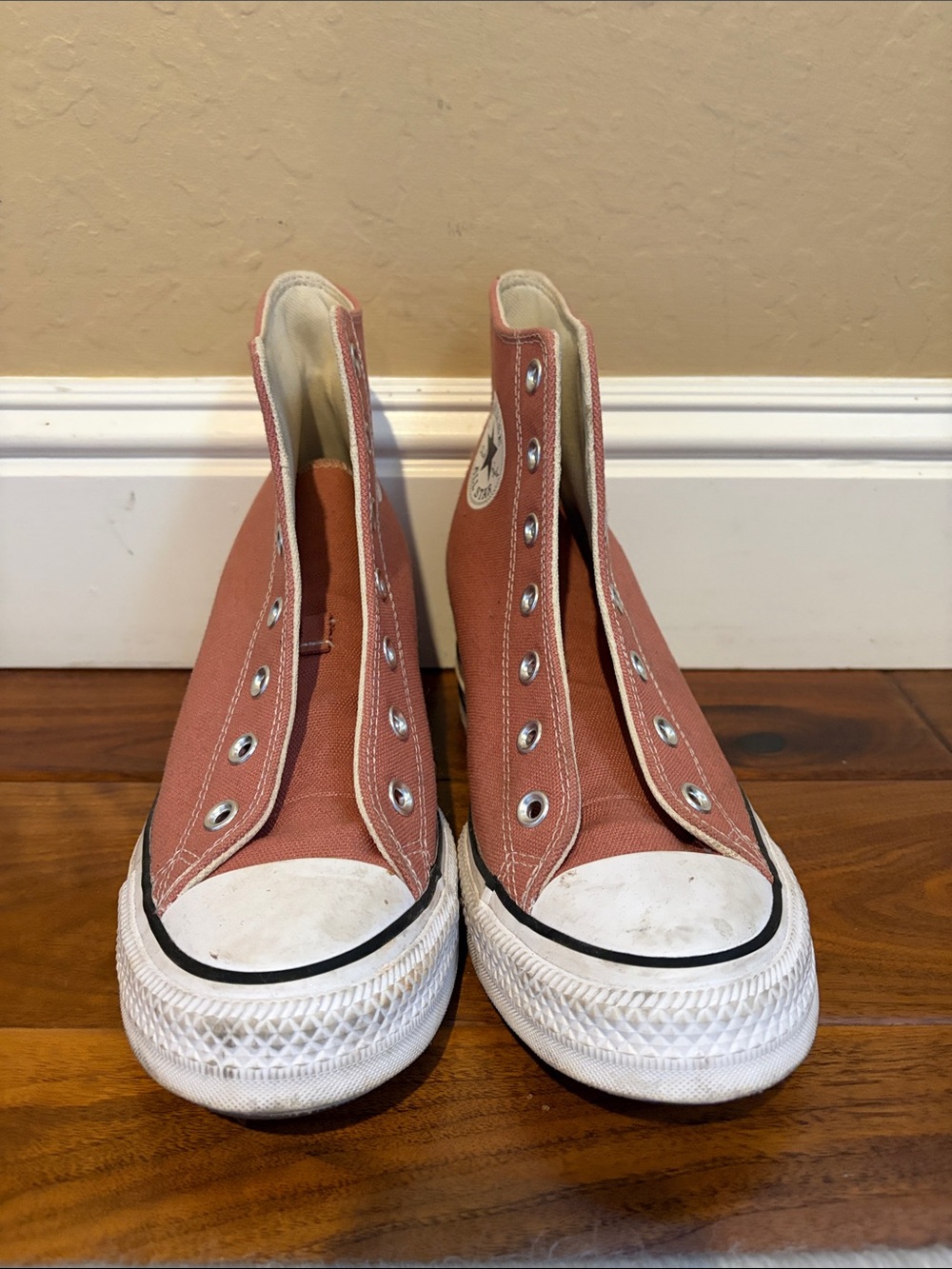 Converse High Top Sneakers in Dusty Coral Pink